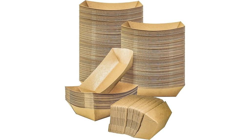 100 pack kraft paper trays