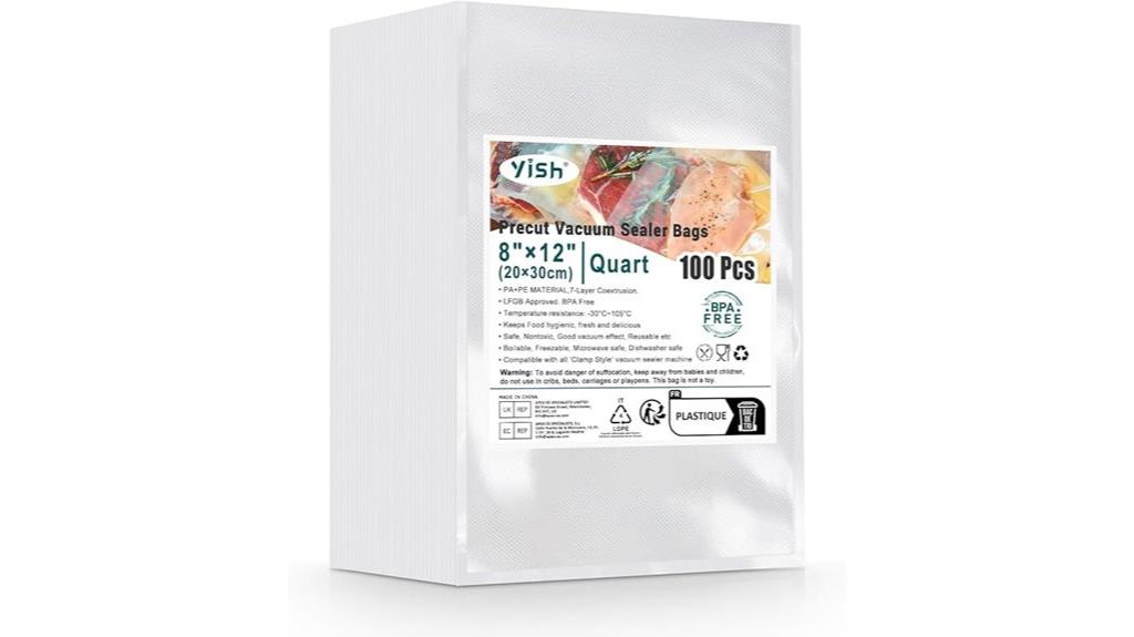 100 quart precut bags