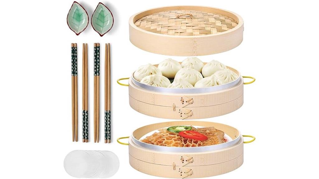 10 inch bamboo steamer