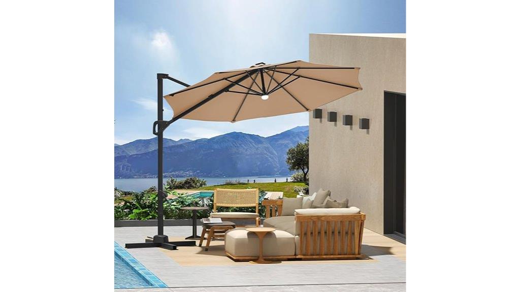 10ft rotating patio umbrella