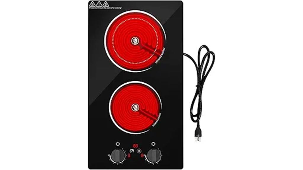 110v 2 burner touch cooktop