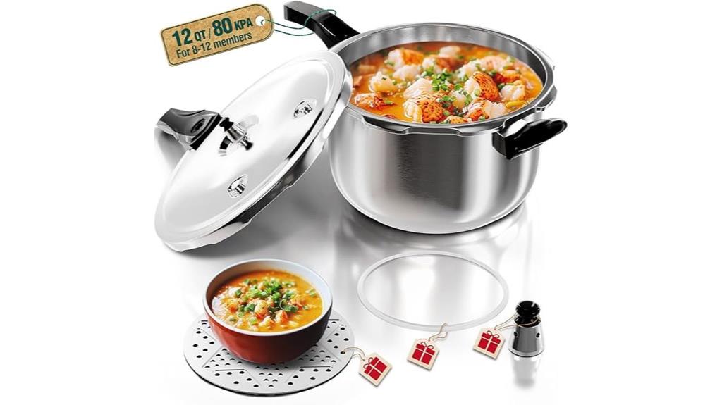 12 quart stainless pressure cooker