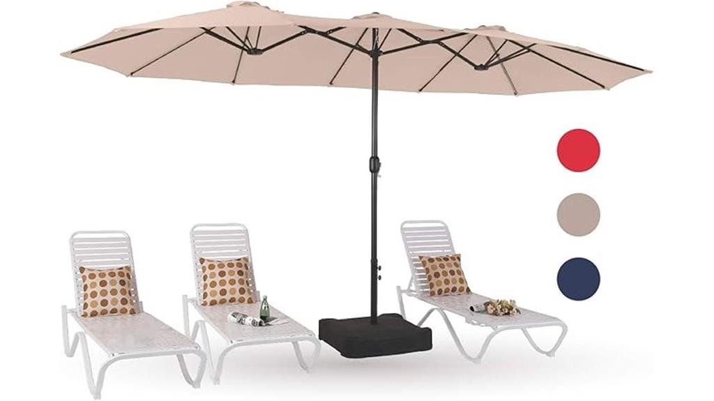 15ft patio umbrella included