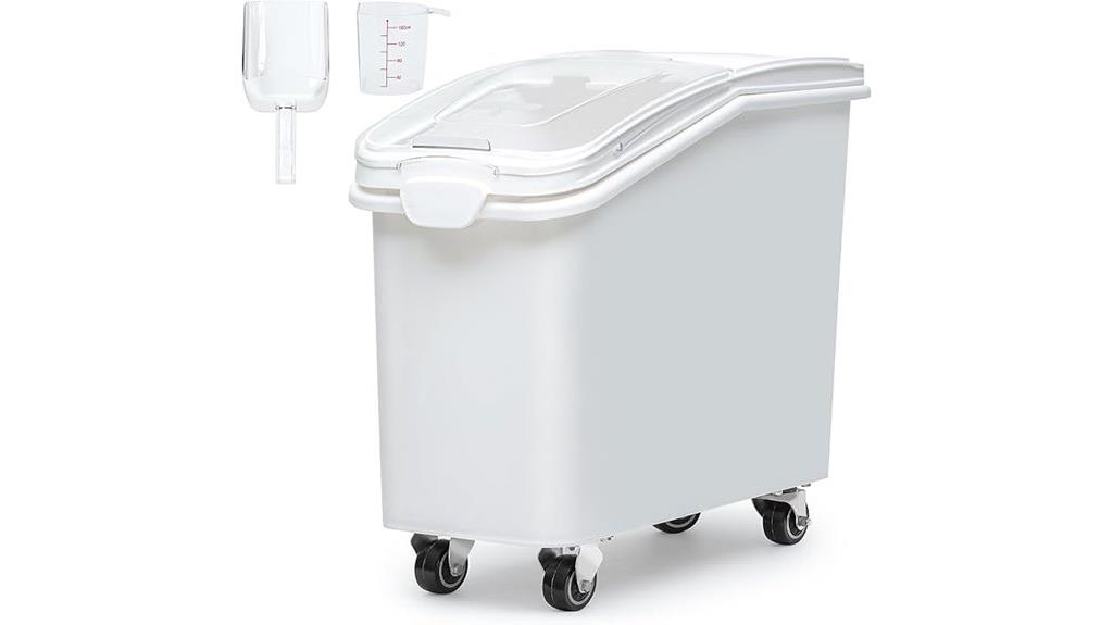 27 gallon wheeled storage bin