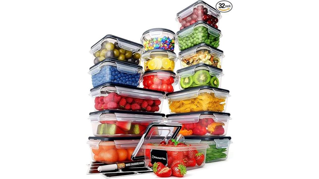 32 piece airtight food containers