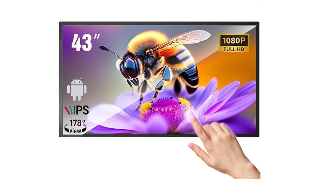 43 inch android touchscreen display