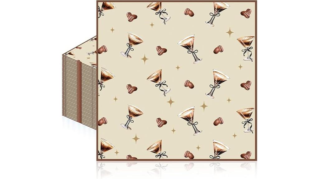 50 piece espresso martini napkins