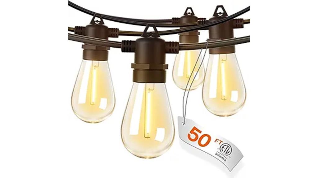 50ft edison bulb lights