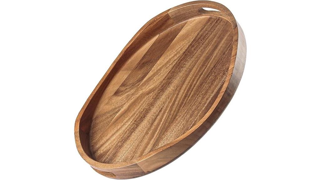 acacia wood handles tray