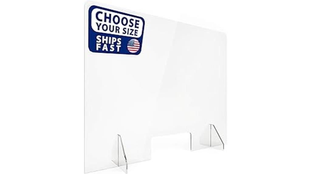 acrylic counter sneeze shield
