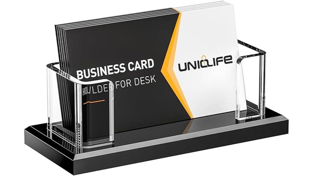 acrylic desk card holder