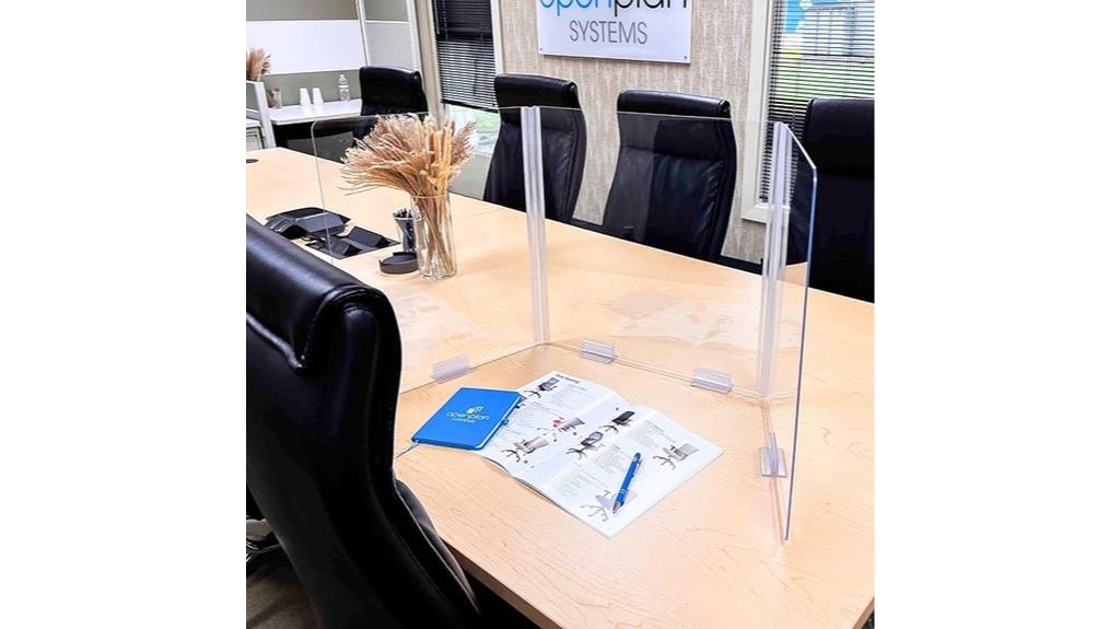 acrylic desk sneeze guards