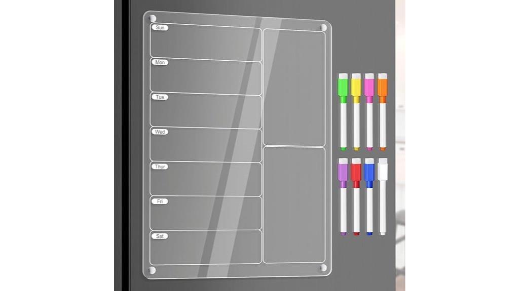 acrylic magnetic kitchen calendar