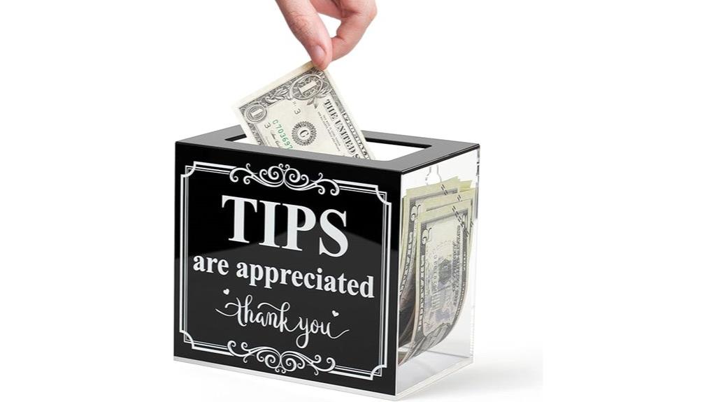 acrylic money tip jar