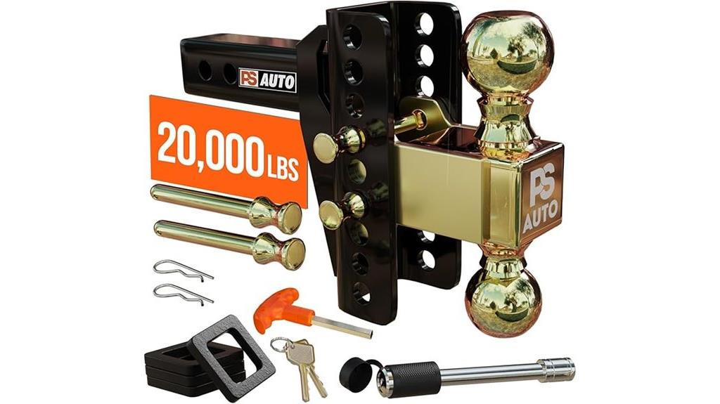 adjustable 20 000 lbs hitch