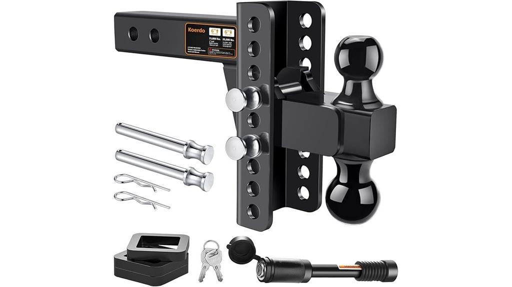 adjustable hitch with drop