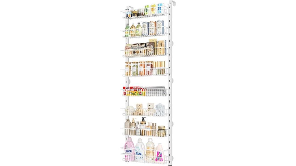 adjustable over door spice rack