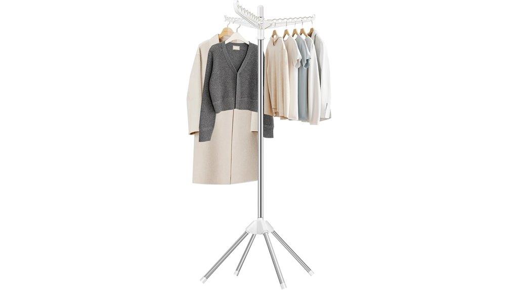 adjustable rotating laundry rack