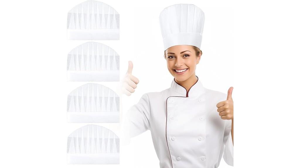 adjustable white chef hats