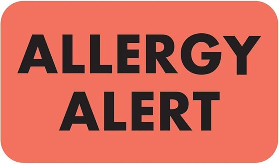 allergy alert sticker pack