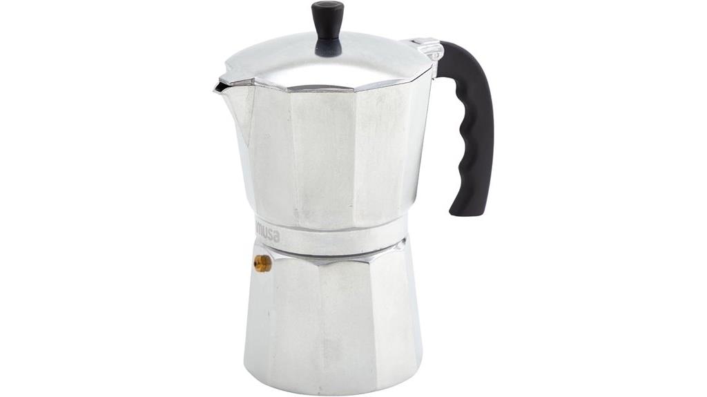 aluminum silver 6 cup espresso