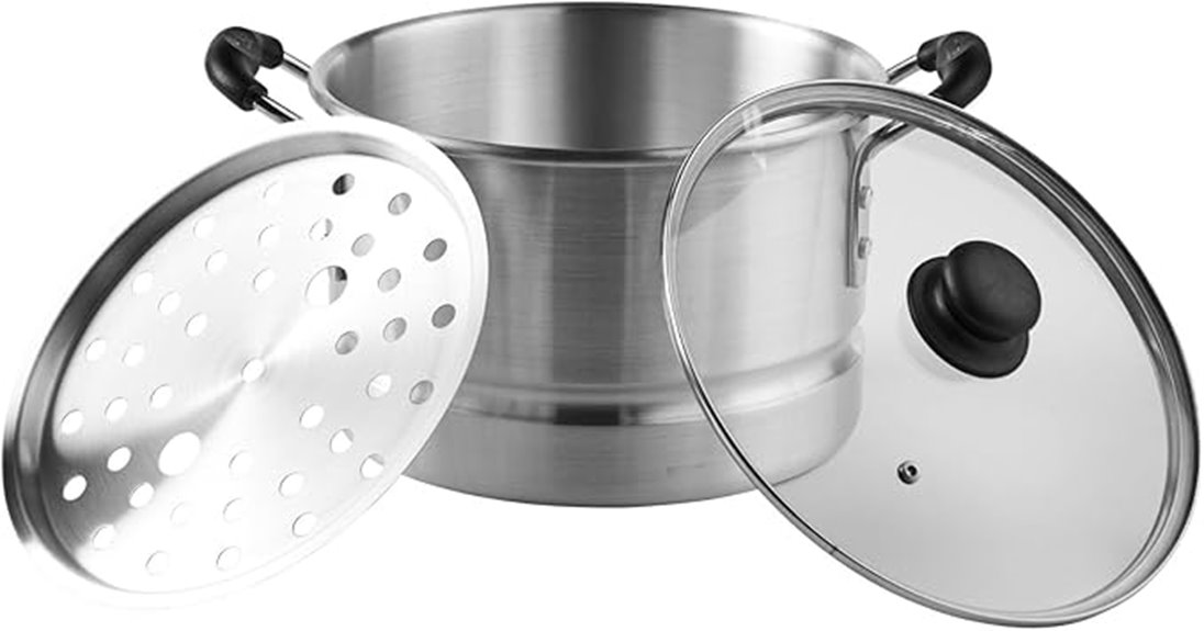 aluminum steamer with lid