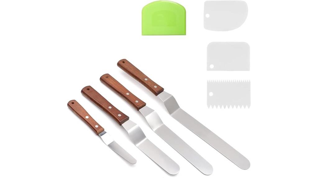 angled icing spatula set