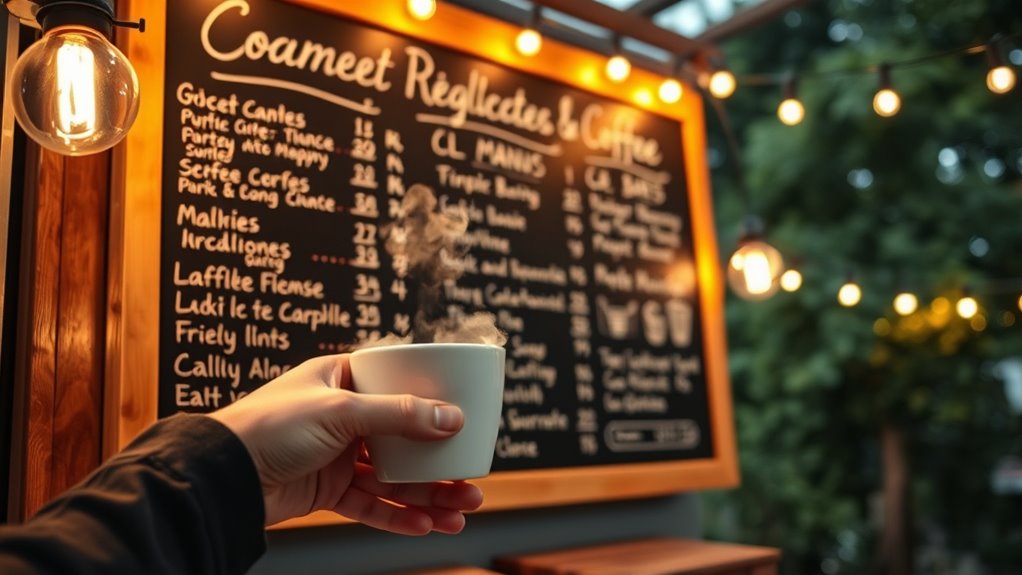 appealing coffee truck menu