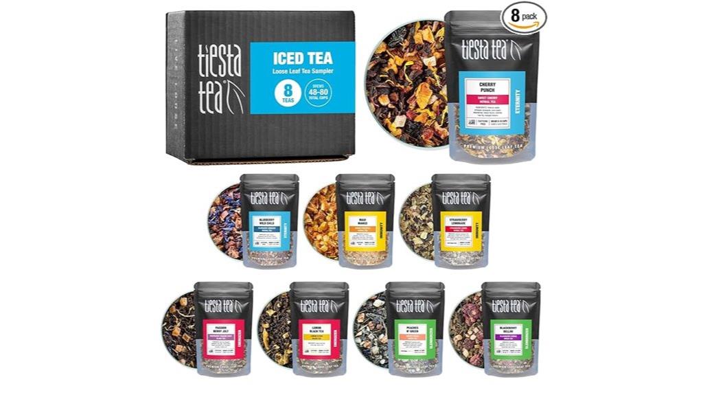 assorted iced tea sampler