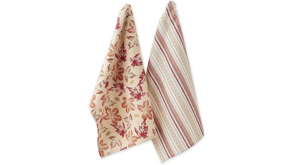 autumn dish towel set