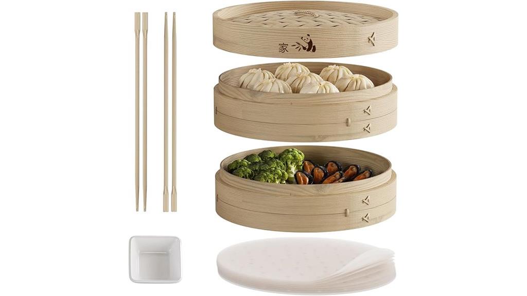 bamboo steamer basket 10 inch prime home