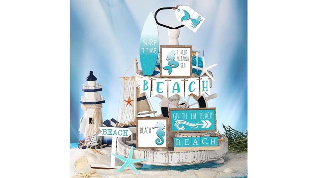 beach rustic tiered decor
