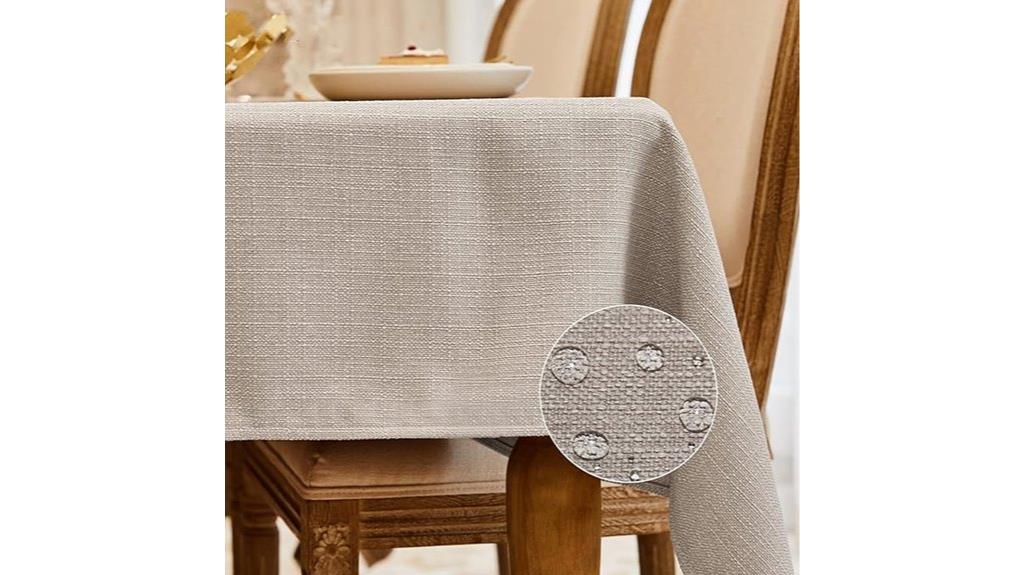 beige water resistant linen