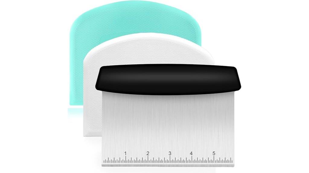bench scraper with measurements
