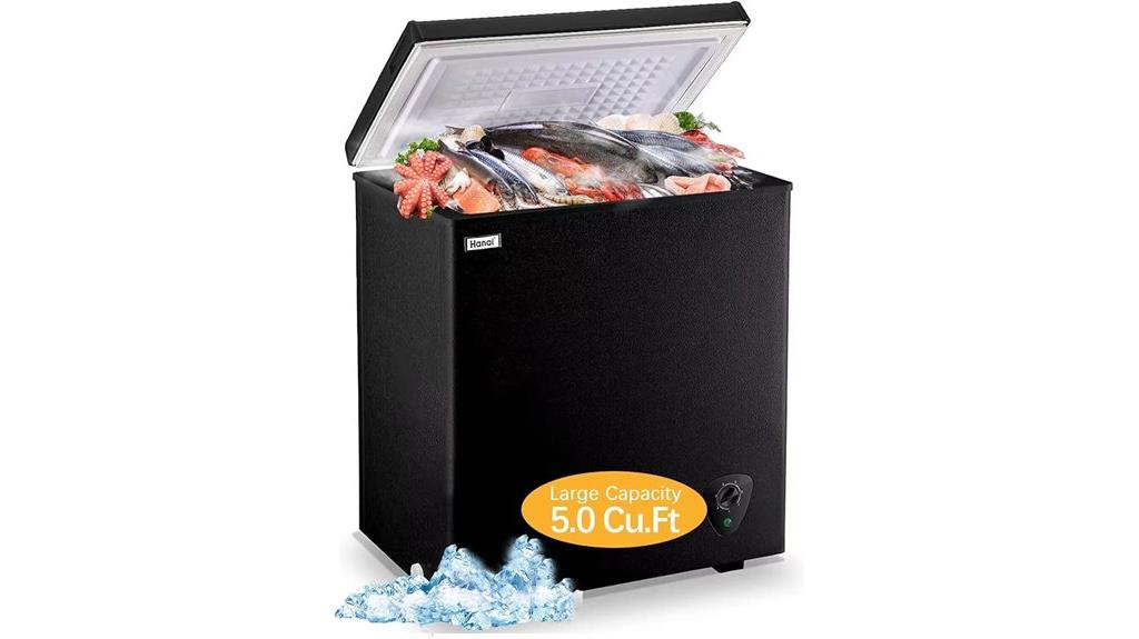 black 5 0 cu ft freezer