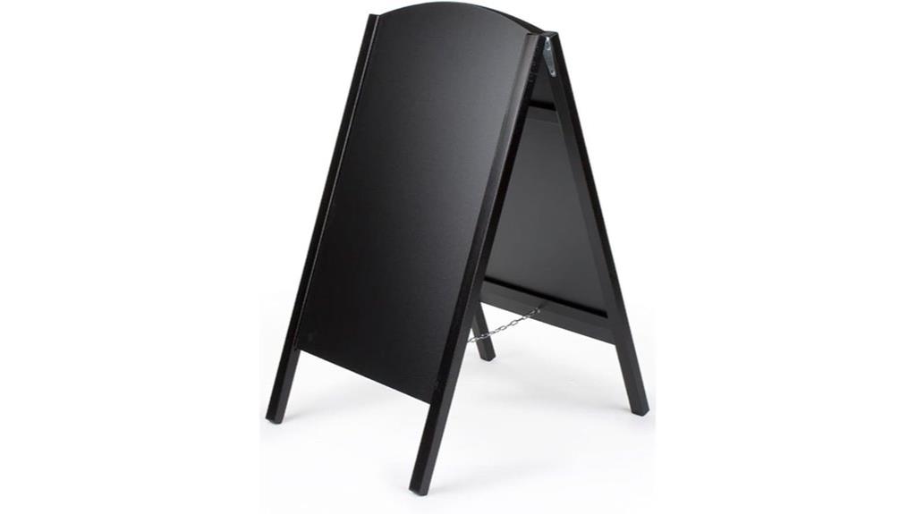 black a frame chalkboard