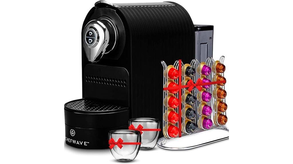 black espresso coffee maker