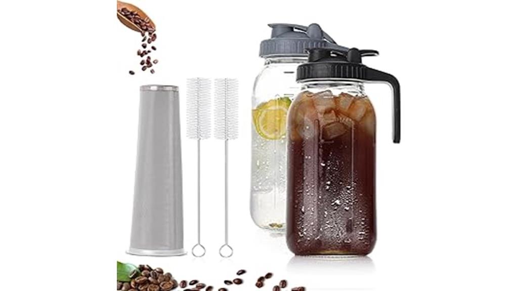 black gray glass pitcher