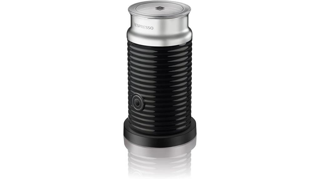 black steel milk frother