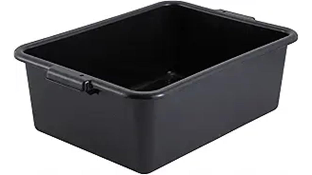 black winco dish tub
