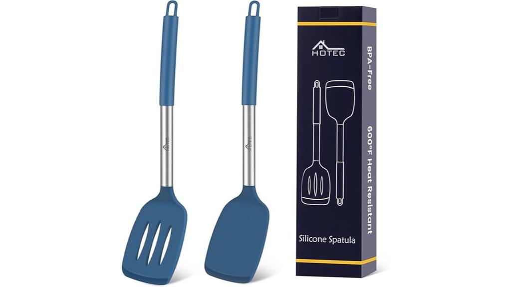 blue silicone turner set