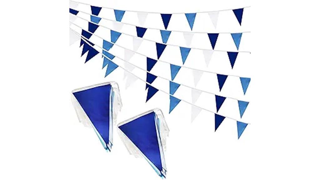 blue white dark blue pennants