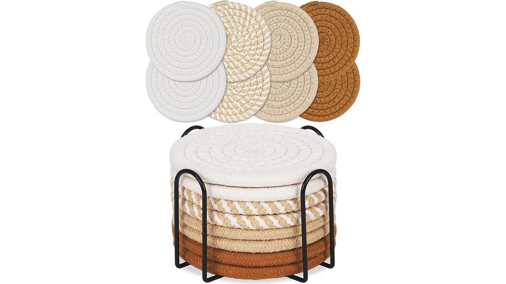 boho cotton coaster set