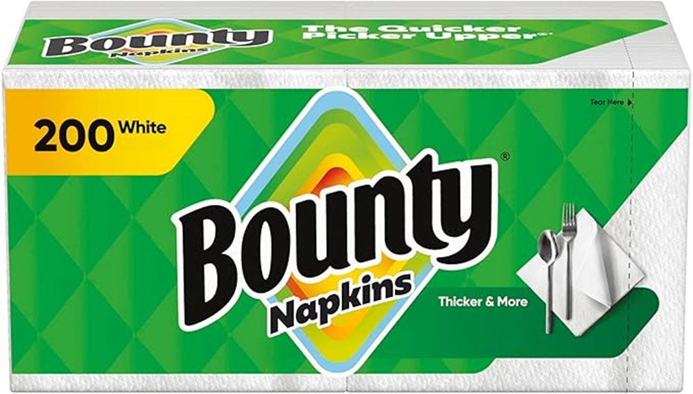 bounty white napkins pack