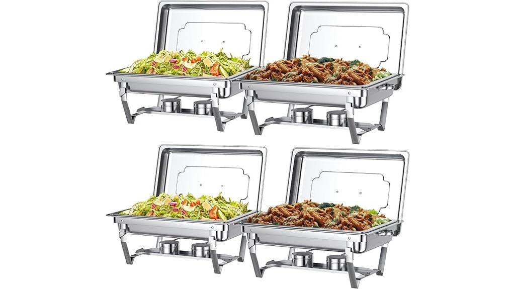 buffet serving chafing dishes