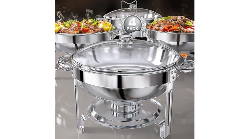 buffet serving chafing dishes