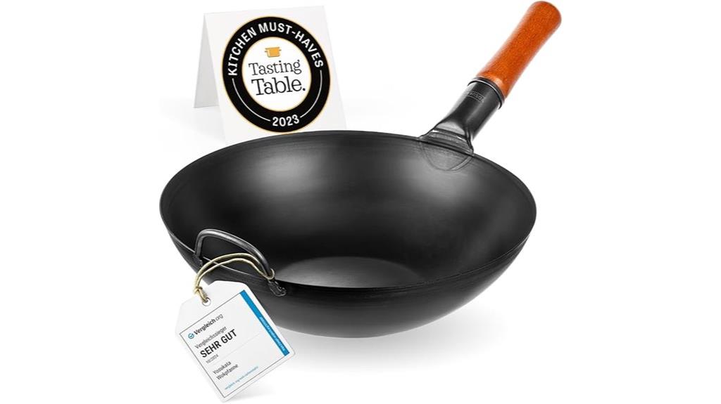 carbon steel cooking wok