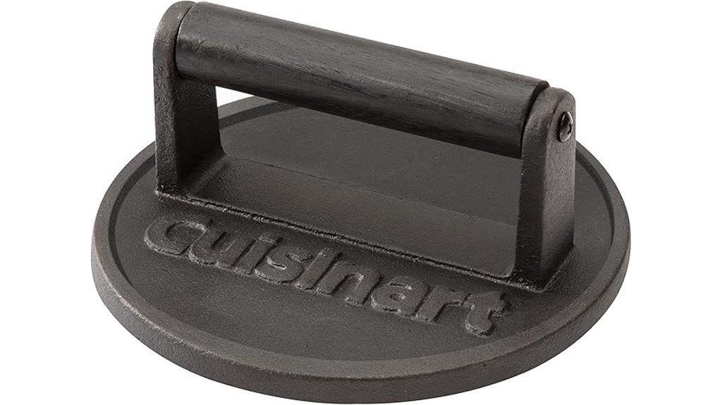 cast iron burger press