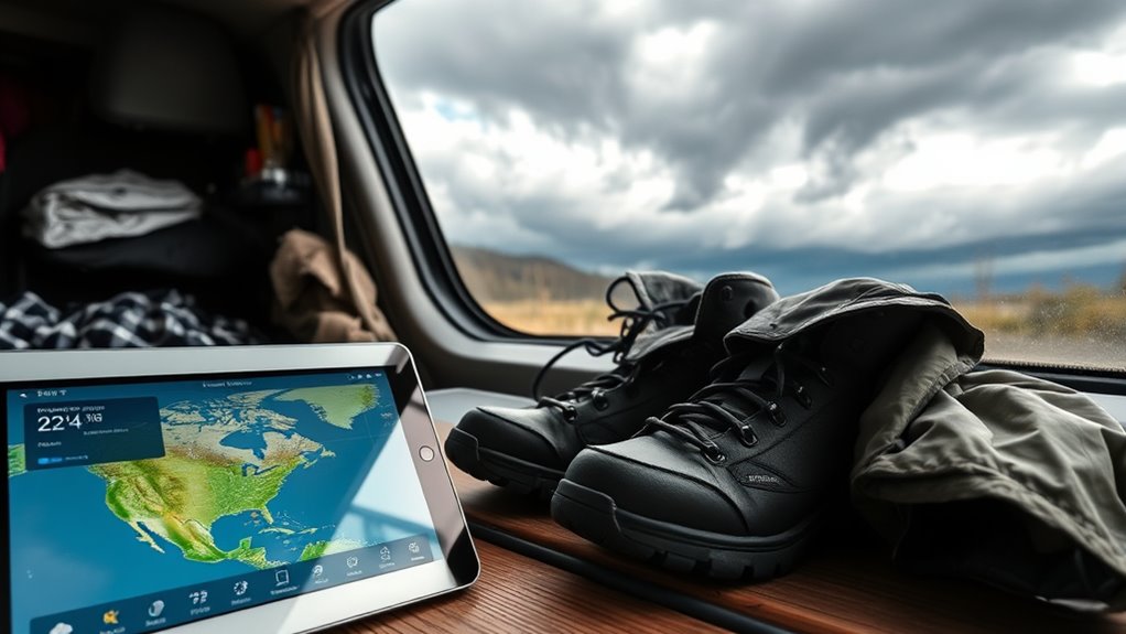 check weather updates regularly