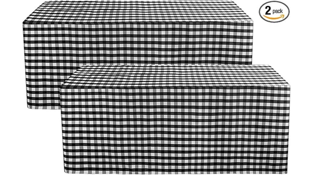 checkered table covering